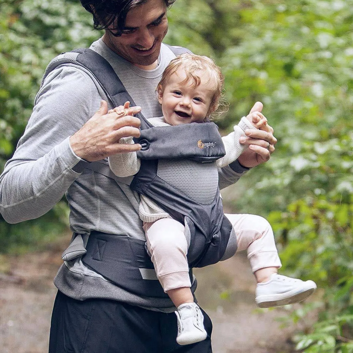 Baby Carriers-Ergobaby 360 Baby Carrier (Cool Air) Carbon Grey