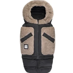 Stroller Accessories-7AM Enfant 212 Evolution Blanket (Teddy) Black/Oatmeal