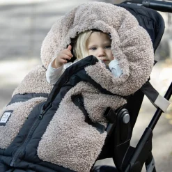 Stroller Accessories-7AM Enfant 212 Evolution Blanket (Teddy) Black/Oatmeal