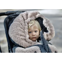 Stroller Accessories-7AM Enfant 212 Evolution Blanket (Teddy) Black/Oatmeal