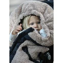 Stroller Accessories-7AM Enfant 212 Evolution Blanket (Teddy) Black/Oatmeal