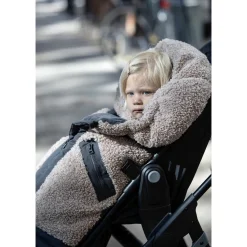 Stroller Accessories-7AM Enfant 212 Evolution Blanket (Teddy) Black/Oatmeal