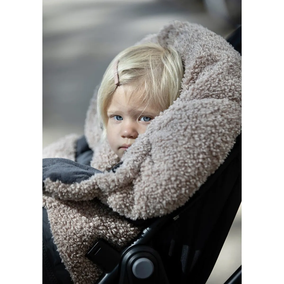 Stroller Accessories-7AM Enfant 212 Evolution Blanket (Teddy) Black/Oatmeal