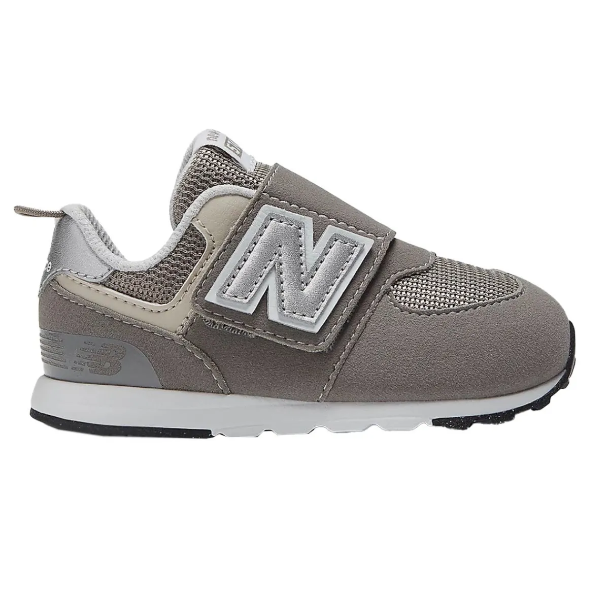 Velcro|Baby Sneakers-New Balance 574 New-B Hook & Loop Shoes Grey/White