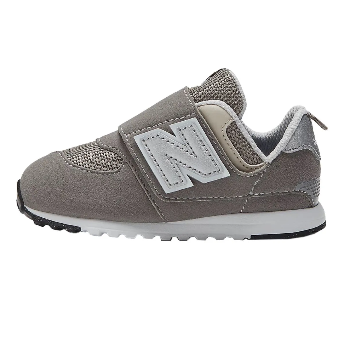 Velcro|Baby Sneakers-New Balance 574 New-B Hook & Loop Shoes Grey/White