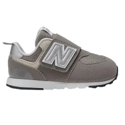 Velcro|Baby Sneakers-New Balance 574 New-B Hook & Loop Shoes Grey/White