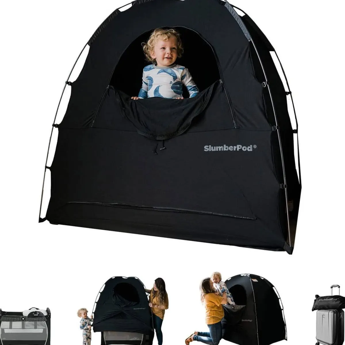Travel Gear-SlumberPod 3.0 Portable Pod Black/Grey