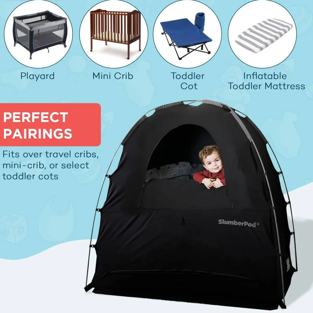 Travel Gear-SlumberPod 3.0 Portable Pod Black/Grey