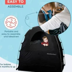 Travel Gear-SlumberPod 3.0 Portable Pod with Fan Black/Grey