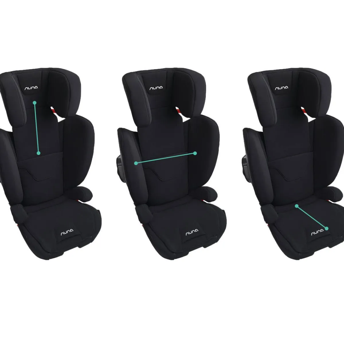 Car Seat Bases|High-Back Booster Seats-Nuna AACE Booster Seat Caviar