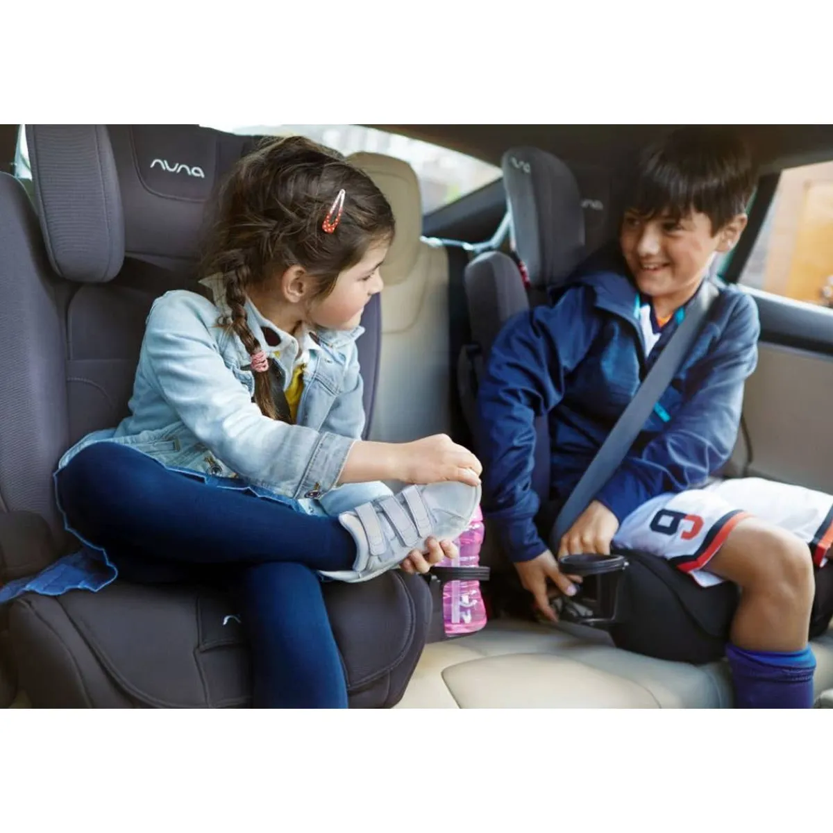 Car Seat Bases|High-Back Booster Seats-Nuna AACE Booster Seat Caviar