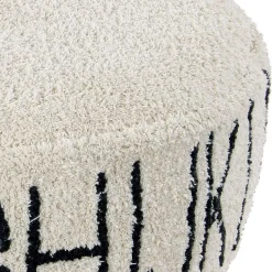 Beanbag Chairs-Lorena Canals ABC Pouf Natural Black