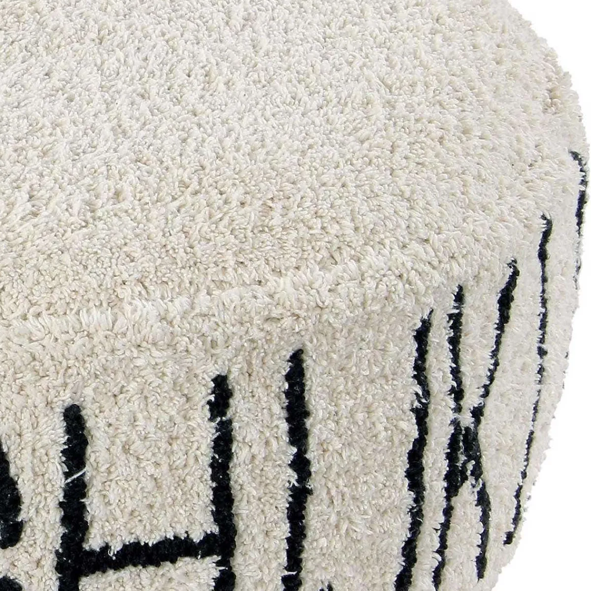 Beanbag Chairs-Lorena Canals ABC Pouf Natural Black