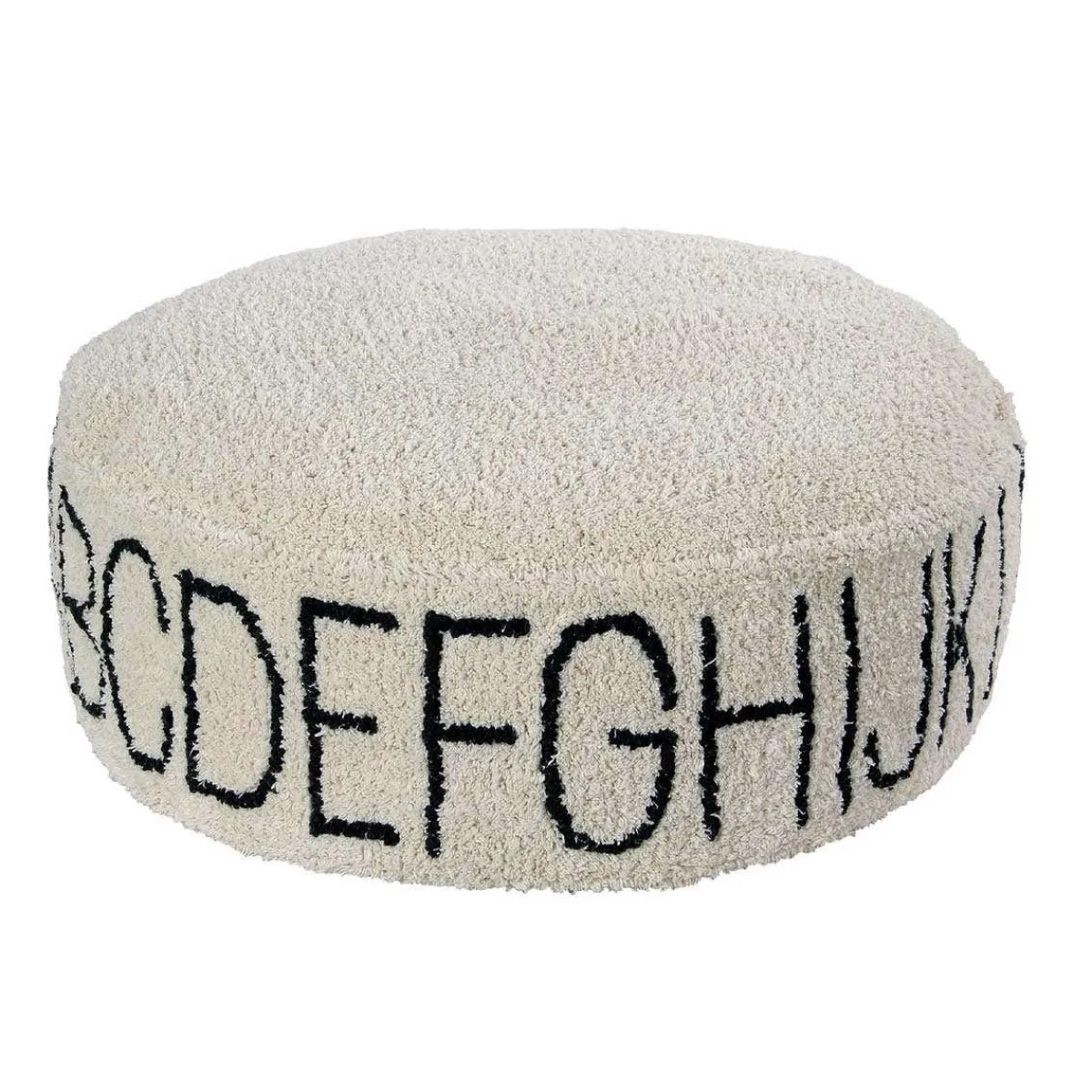Beanbag Chairs-Lorena Canals ABC Pouf Natural Black