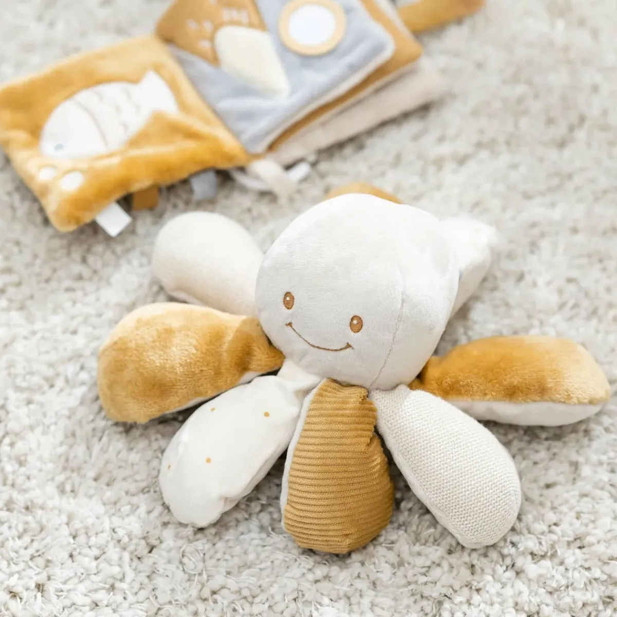Plush Animals-Nattou Activity Cuddly Octopus
