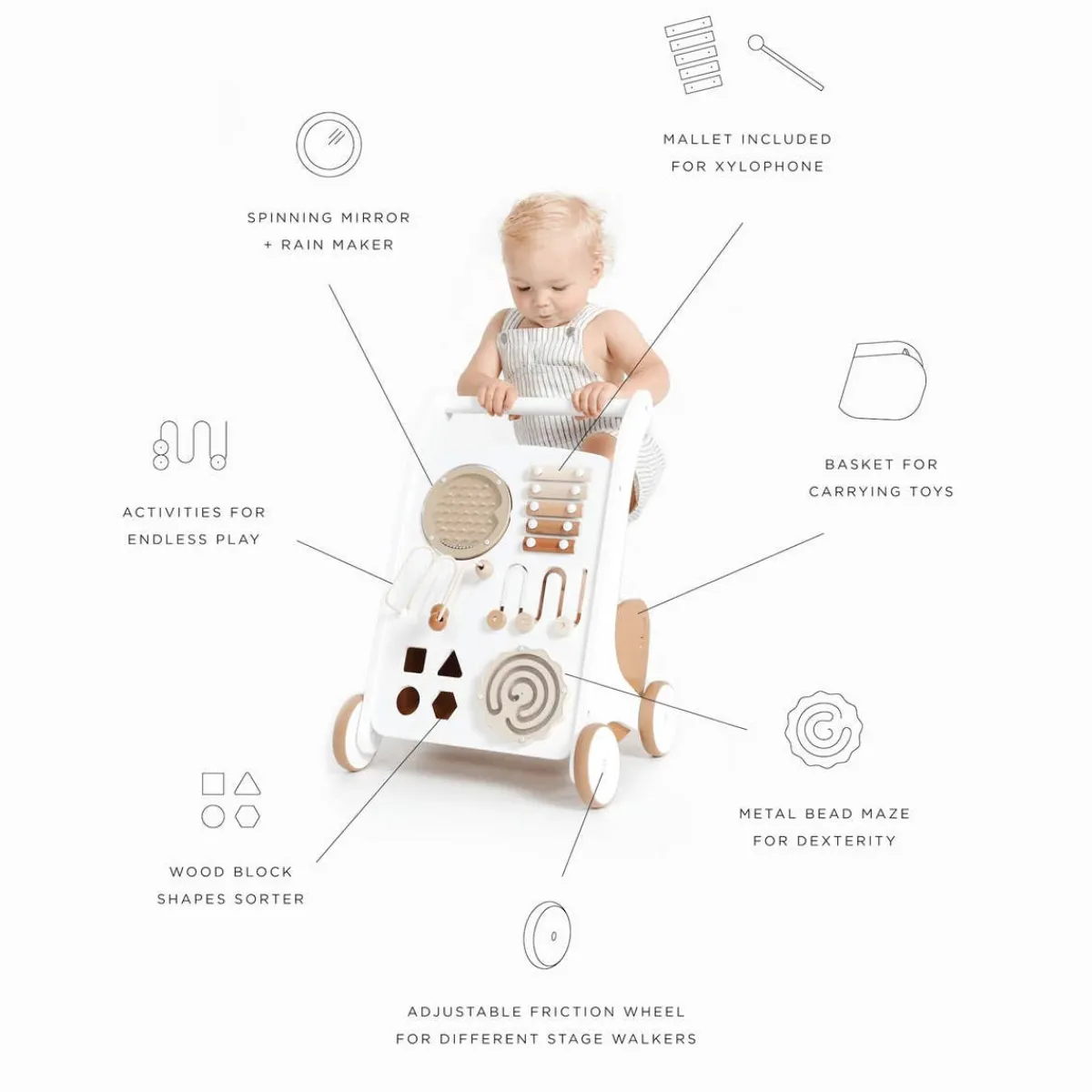 Wooden Toys|Baby Walkers-Gathre Activity Walker
