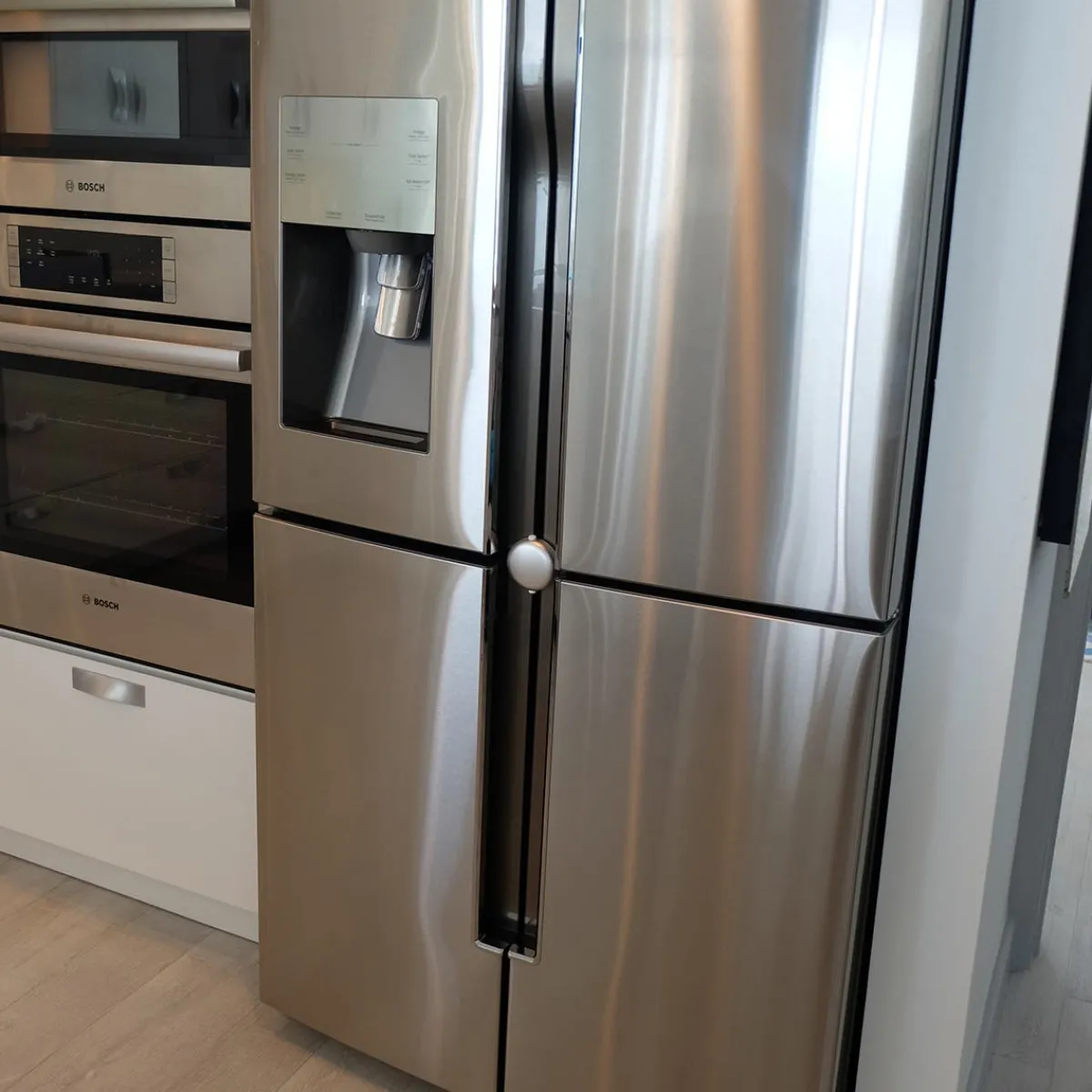 Baby Gates + Babyproofing-QDos Adhesive Fridge/Freezer Lock (Chrome)