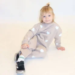 Tops + Tees-Brunette the Label All Over Heart Core Crew