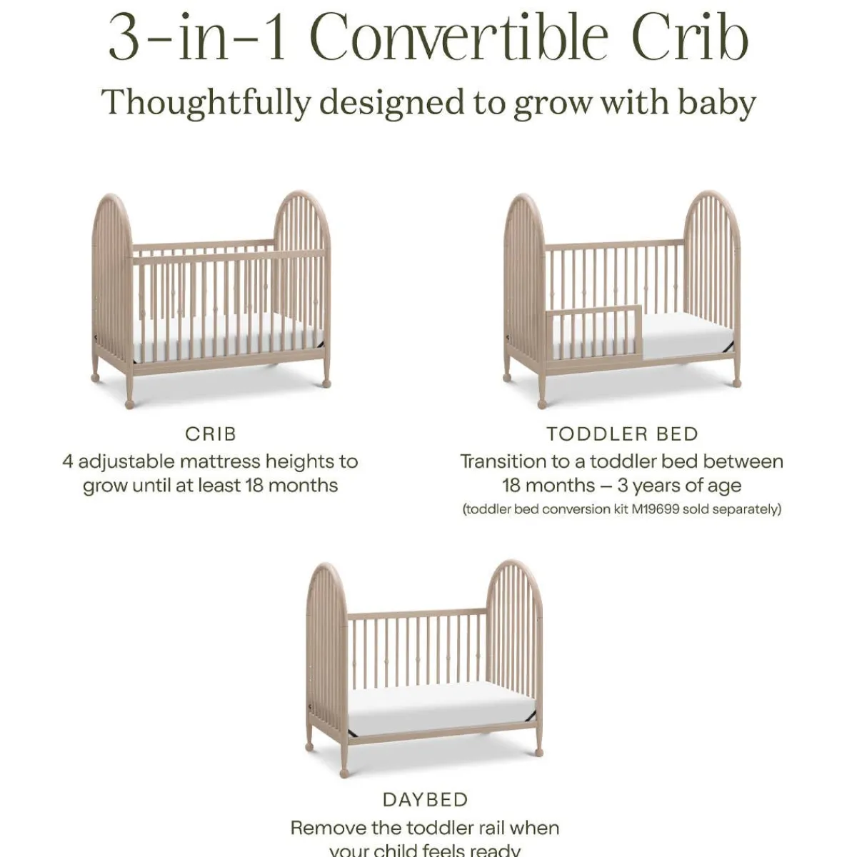 Convertible Cribs-Namesake Alouette 3-in-1 Crib