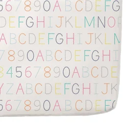 Crib Fitted Sheets-Pehr Alphabet Crib Sheet
