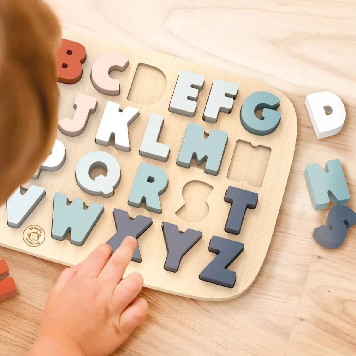Puzzles|Wooden Toys-Speedy Monkey Alphabet Puzzle