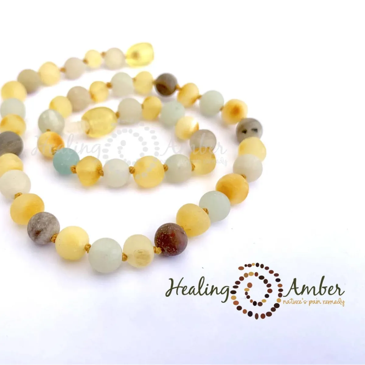 Jewelery-Healing Amber Amber Gemstone Necklace 11"