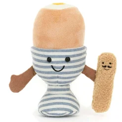Plush Food-Jellycat Amuseables Eggetha Egg & Lance Soldier