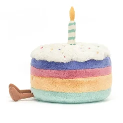 Plush Food-Jellycat Amuseables Rainbow Birthday Cake