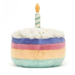 Plush Food-Jellycat Amuseables Rainbow Birthday Cake