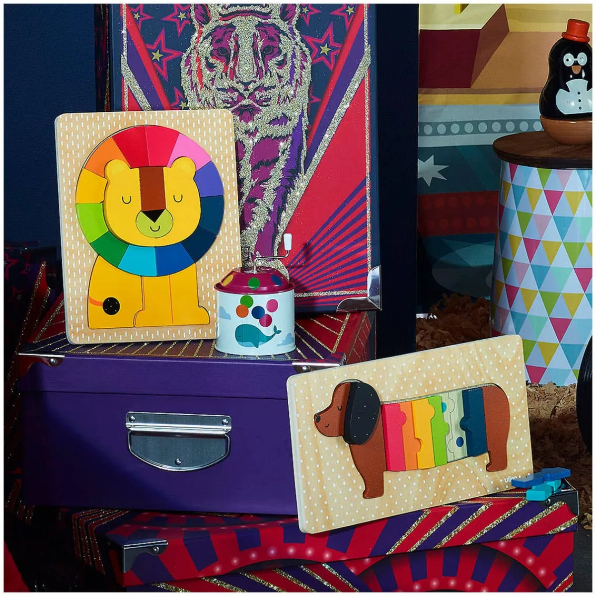 Puzzles|Wooden Toys-Vilac Andy Westface Dog Wooden Puzzle