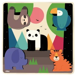 Puzzles|Wooden Toys-Vilac Andy Westface Jungle Sound Puzzle