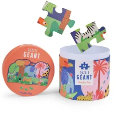 Puzzles|Wooden Toys-Moulin Roty Animal Oasis Puzzle (36 Pieces)