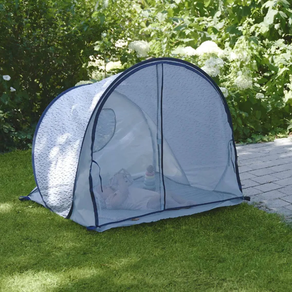 Uv Sun Protection Canopies|Travel Gear-BabyMoov Anti-UV Tent Blue Waves