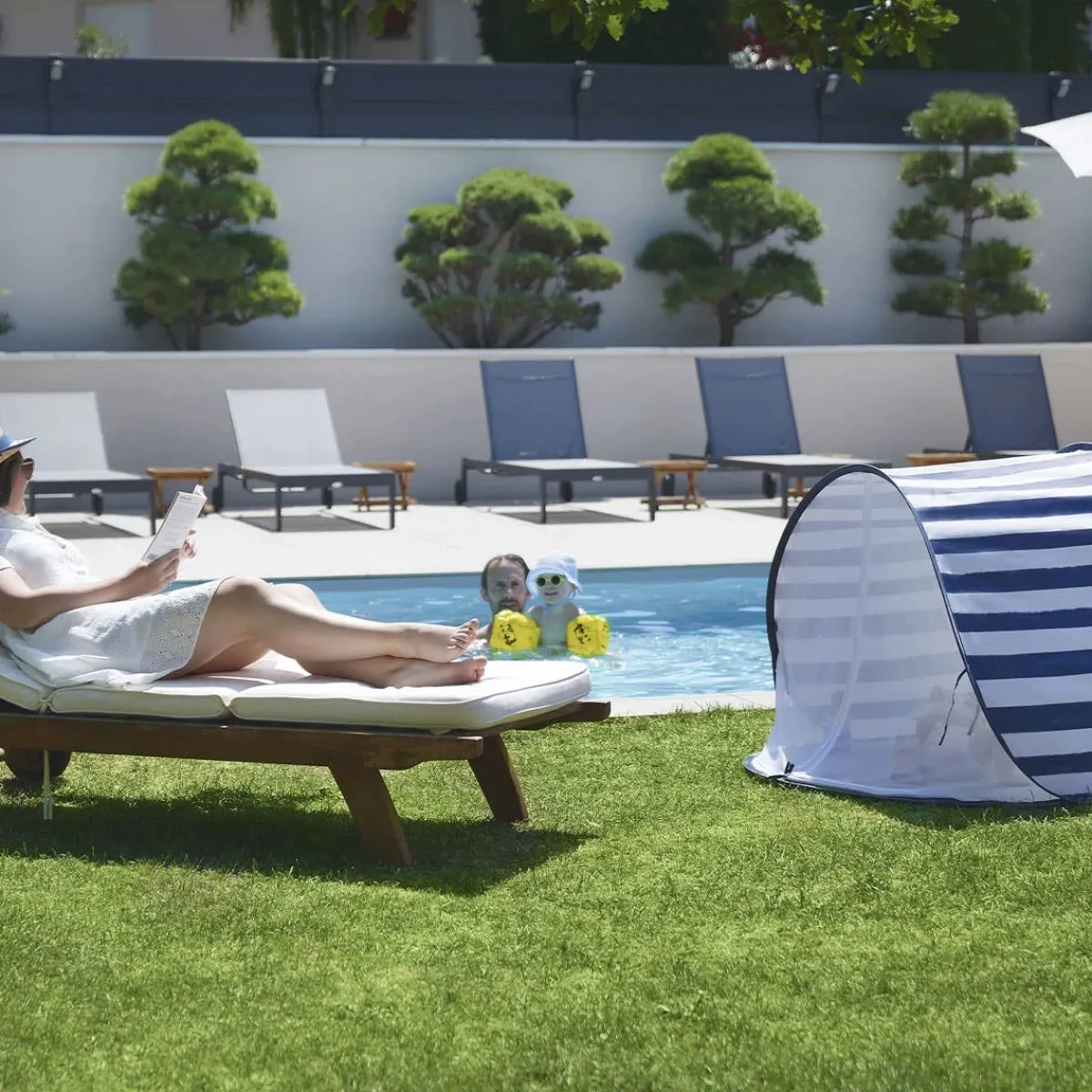 Uv Sun Protection Canopies|Travel Gear-BabyMoov Anti-UV Tent Marine