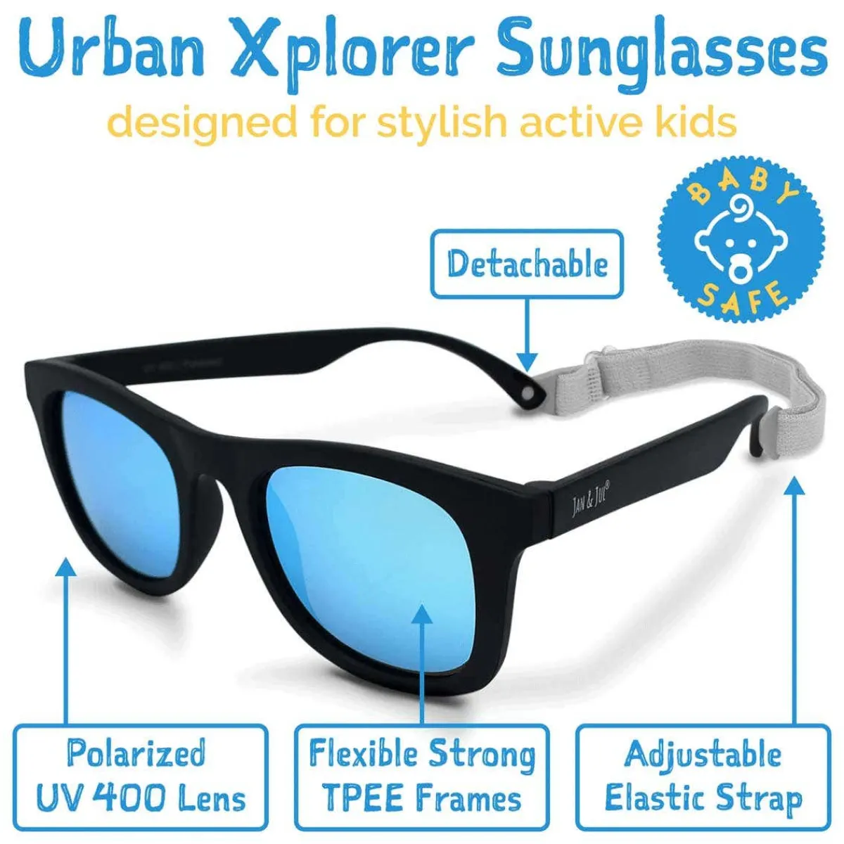 Sunglasses-Jan & Jul Aurora Urban Polarized Kids Sunglasses