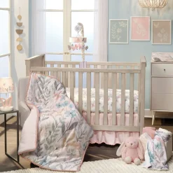 Crib Bedding Sets-Lambs & Ivy Baby Blooms 3 Piece Crib Set