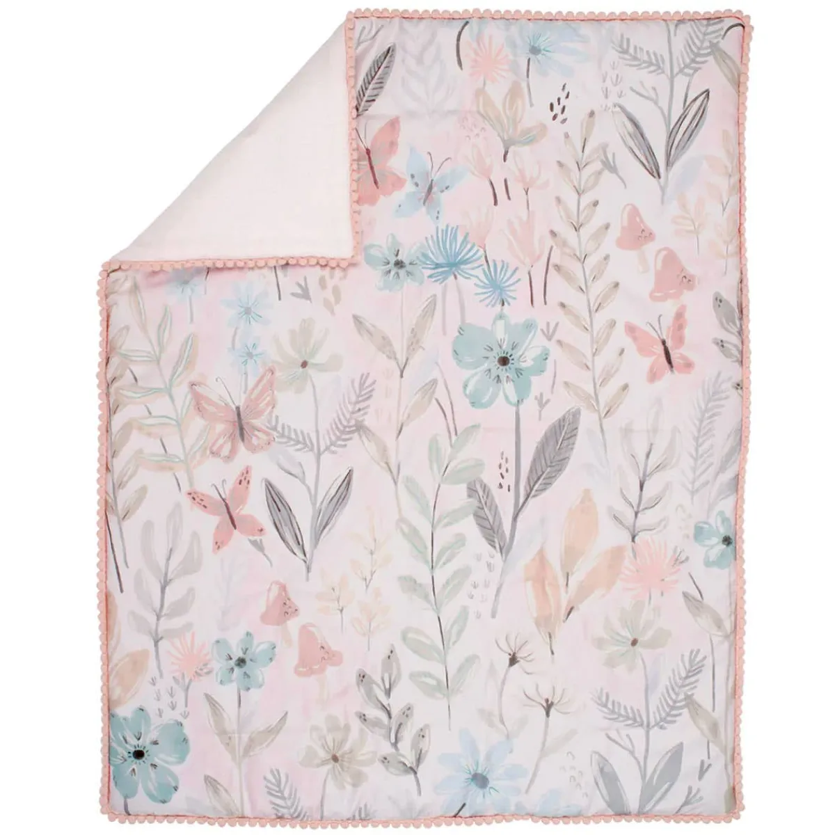 Crib Bedding Sets-Lambs & Ivy Baby Blooms 3 Piece Crib Set
