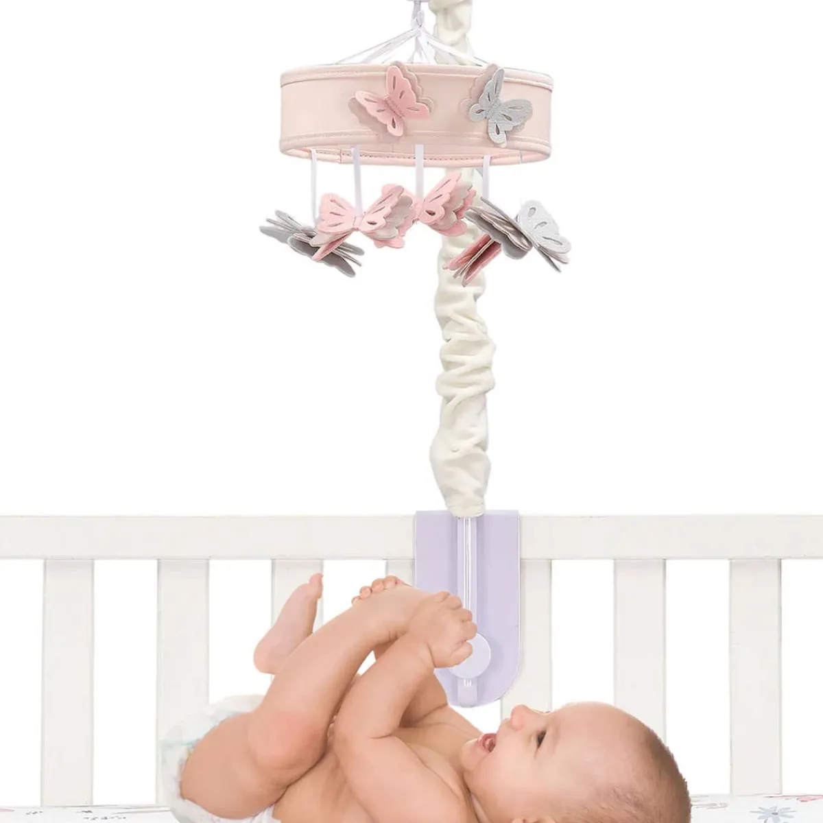 Mobiles-Lambs & Ivy Baby Blooms Musical Mobile