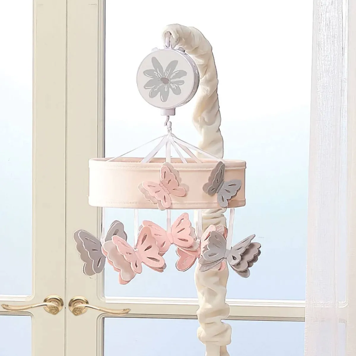 Mobiles-Lambs & Ivy Baby Blooms Musical Mobile