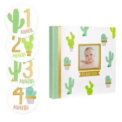 Memory Books-Pearhead Baby Book & Sticker Set