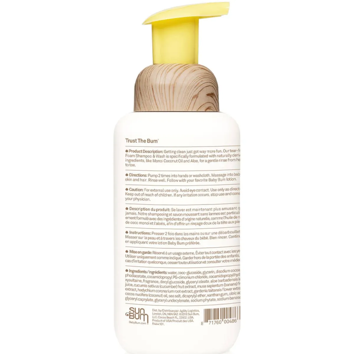 Infant Shampoo + Conditioner|Infant Body Wash-Sun Bum Baby Bum Foaming Shampoo & Wash