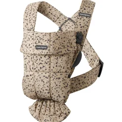 Baby Carriers-BABYBJÖRN Baby Carrier Mini (Print) Dark Grey/Beige