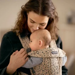 Baby Carriers-BABYBJÖRN Baby Carrier Mini (Print) Dark Grey/Beige