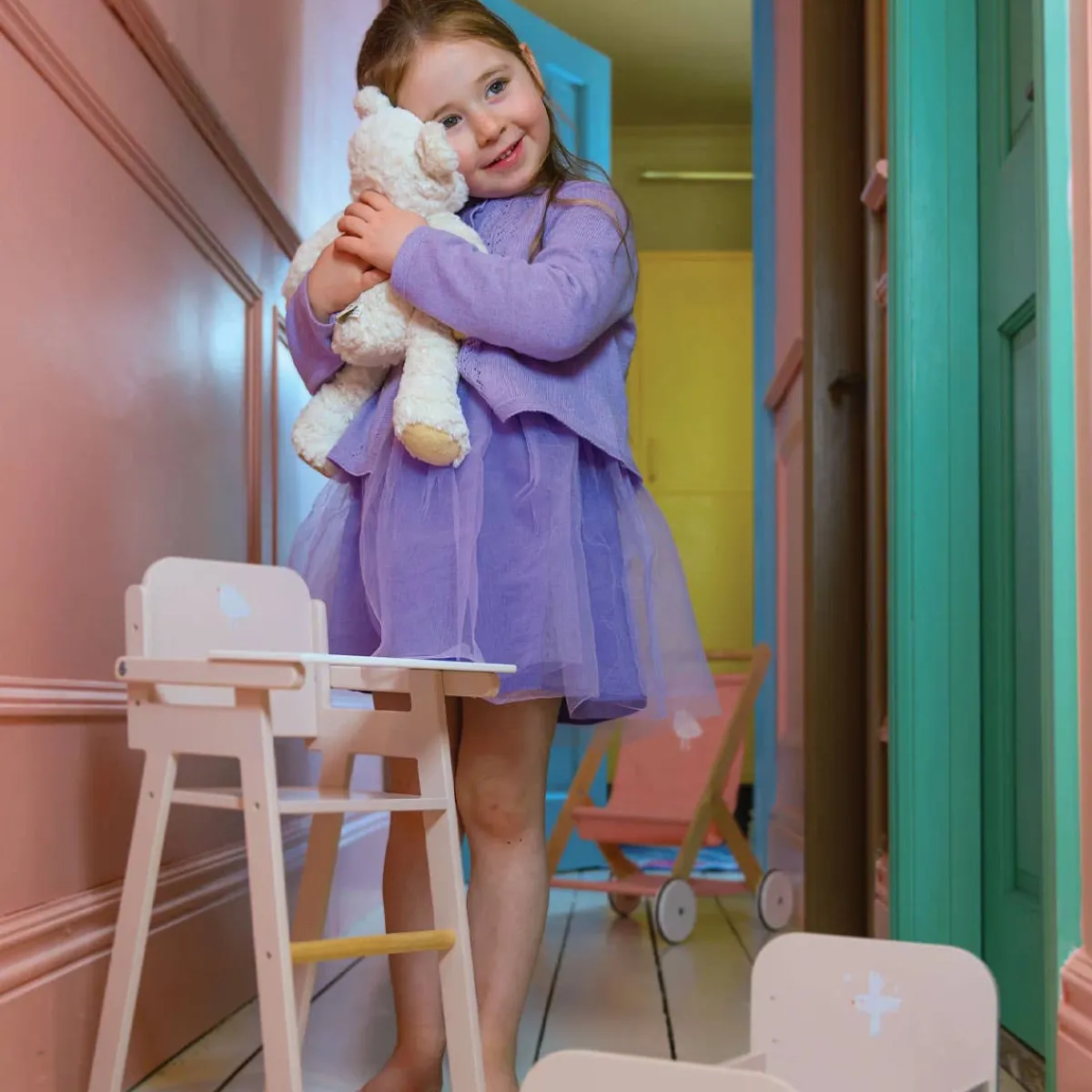Pretend Play|Wooden Toys-Mentari Baby Doll High Chair