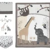 Crib Bedding Sets-Lambs & Ivy Baby Jungle 4 Piece Crib Set