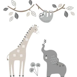 Crib Bedding Sets-Lambs & Ivy Baby Jungle 4 Piece Crib Set