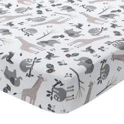 Crib Bedding Sets-Lambs & Ivy Baby Jungle 4 Piece Crib Set