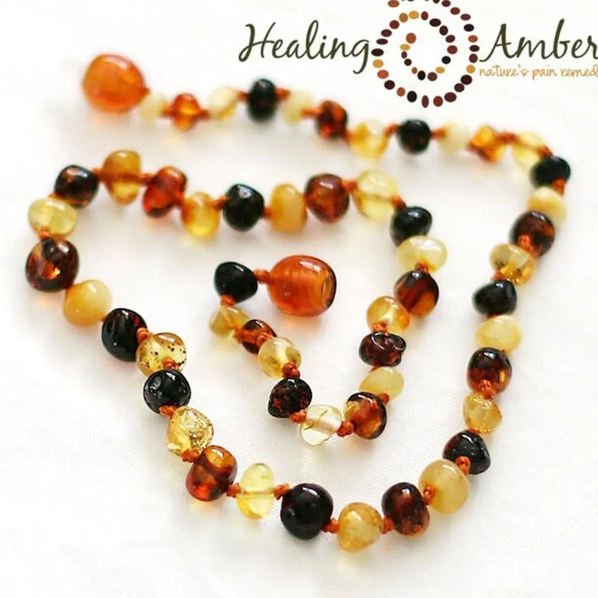 Jewelery-Healing Amber Baby Necklace 11"
