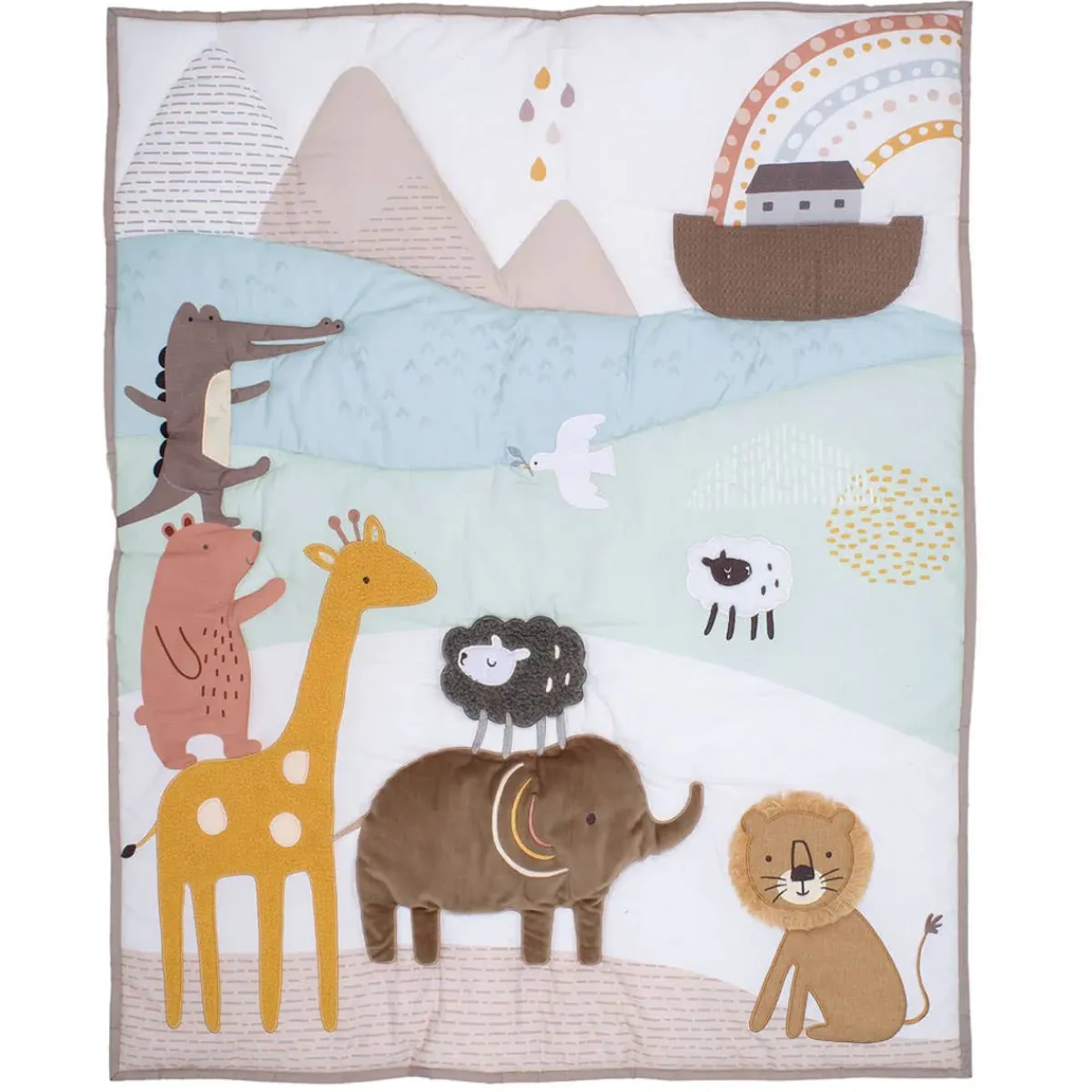 Crib Bedding Sets-Lambs & Ivy Baby Noah 3 Piece Crib Set