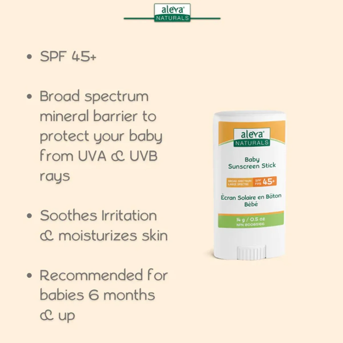Sunscreen-Aleva Naturals Baby Sunscreen Stick